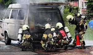 VW up in flames